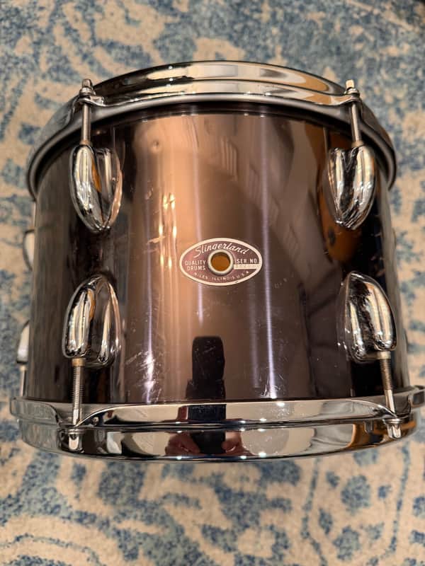 Slingerland 8 x 12" Rack Tom (3-ply), Early 70's - Black Chrome image 1
