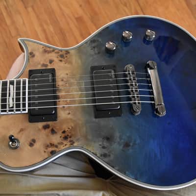 ESP E-II Eclipse , 2025, Blue natural fade, Burl top, OHSC, Exceptional condition image 10
