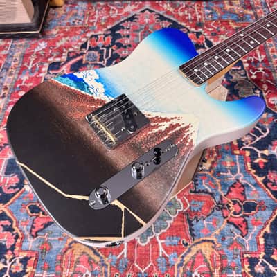 2024 Fender Japan Art Canvas Esquire by Katsushika Hokusai  Mint w/ Case & Hangtags image 18