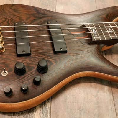 Ibanez SR5000 Prestige Bass Team J Craft USA Bartolini Pickups, Wenge-Bubinga Neck Wenge image 3