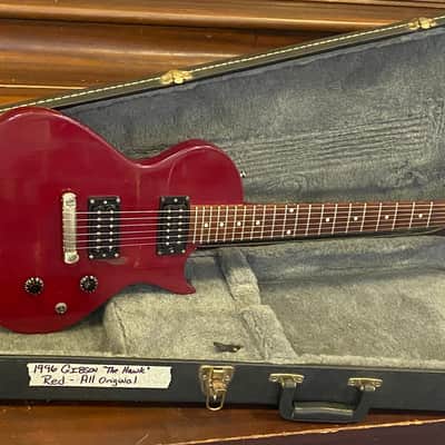 Gibson The Hawk 1996 - Red - VINTAGE - ALL ORIGINAL - Hardshell Case - Headstock/Neck Repair image 1