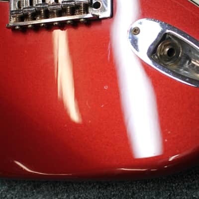 1992 Fender MIM Standard Stratocaster Vintage Tremolo Rosewood Fretboard Electric Guitar Crimson Red Metallic image 6