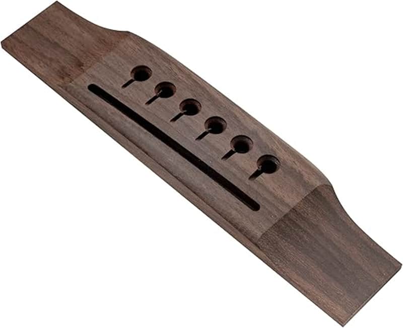 Rosewood Acoustic Guitar Bridge for 6 String Folk Guitar Replacement Parts image 1