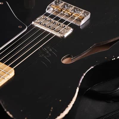 Berly Guitars Thinline T-Style Guitar Aged Black Used image 9