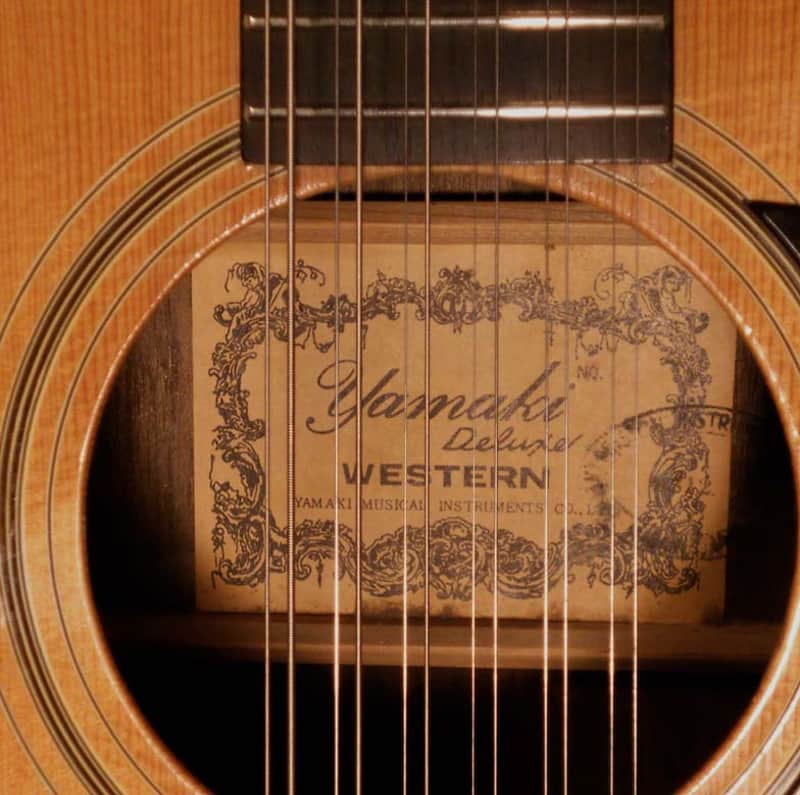 1970s Yamaki Western Deluxe 12-string acoustic, solid cedar | Reverb
