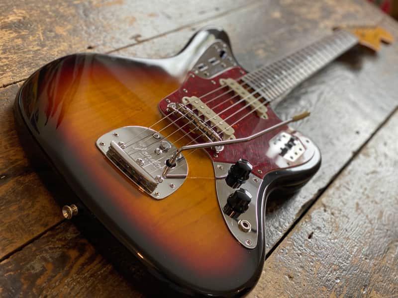 Fender Japan Jaguar 1966 Reissue P-Serial CIJ 1999-02 Alder Three Tone Sunburst image 1