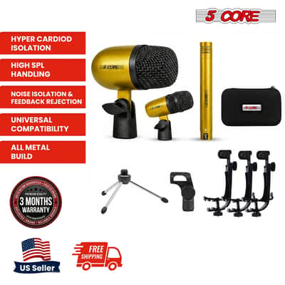 5 Core Conga Mic Snare Tom Set Professional XLR Cardioid Unidirectional Instrument Microphone Kit image 11