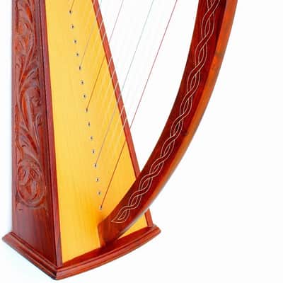 37" Celtic Irish Folk Harp 22 Strings Rosewood Lap Harp w/ Case & Extra Strings (2026 Model) image 7