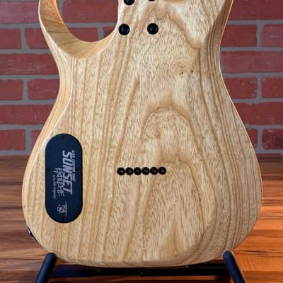 Schecter USA Custom Shop Sunset Extreme Electric Guitar - Natural Satin Stabilized Burl Top image 14