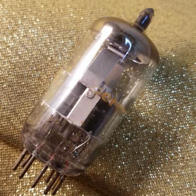 Amperex Matched Pair (2) 6DJ8 tNOS AT1000 TESTED Vacuum Tubes PQ premium quality Heerlen A-frame Orange Globe T5 ECC88 dual triode 1973 image 14