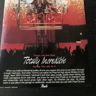 Tommy Lee's Motley Crue "Girls, Girls, Girls" Tour Pearl Free Floating Snare Drum. SIGNED! image 13