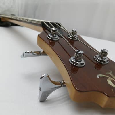 Lefty B.C. Rich JE Eagle Bass Guitar Black Gold Metallic Left Handed 34" Scale Diamond Inlays image 9