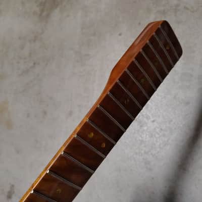 Flame Roasted Maple Tele Neck fits fender Telecaster body 21 frets 50s Gloss image 5