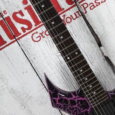 BC Rich Warlock Legacy with Floyd Rose Electric Guitar Purple Crackle image 9