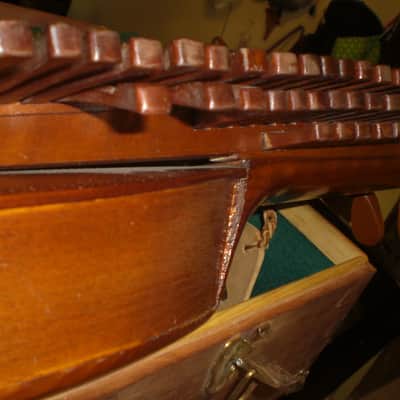 Swedish Nyckelharpa keyed fiddle folk instrument chromatic sympathetic strings world 20 stops on top image 10