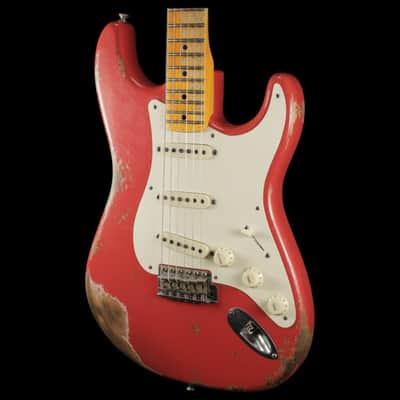 2020 Fender Custom Shop '57 Stratocaster Heavy Relic - Fiesta Red image 9