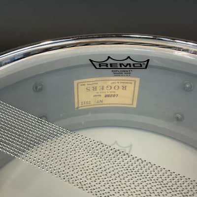 1960s Rogers Luxor Black Onyx Snare Drum 5x14 image 13