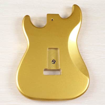 Metallic Gold Poplar Wood Guitar Strat Style Body image 2
