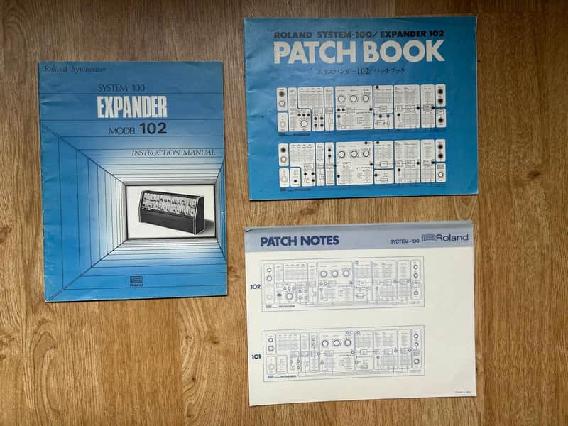 Roland System 100 102 Synth Expander - OG Operation Manual and Patch Book image 1