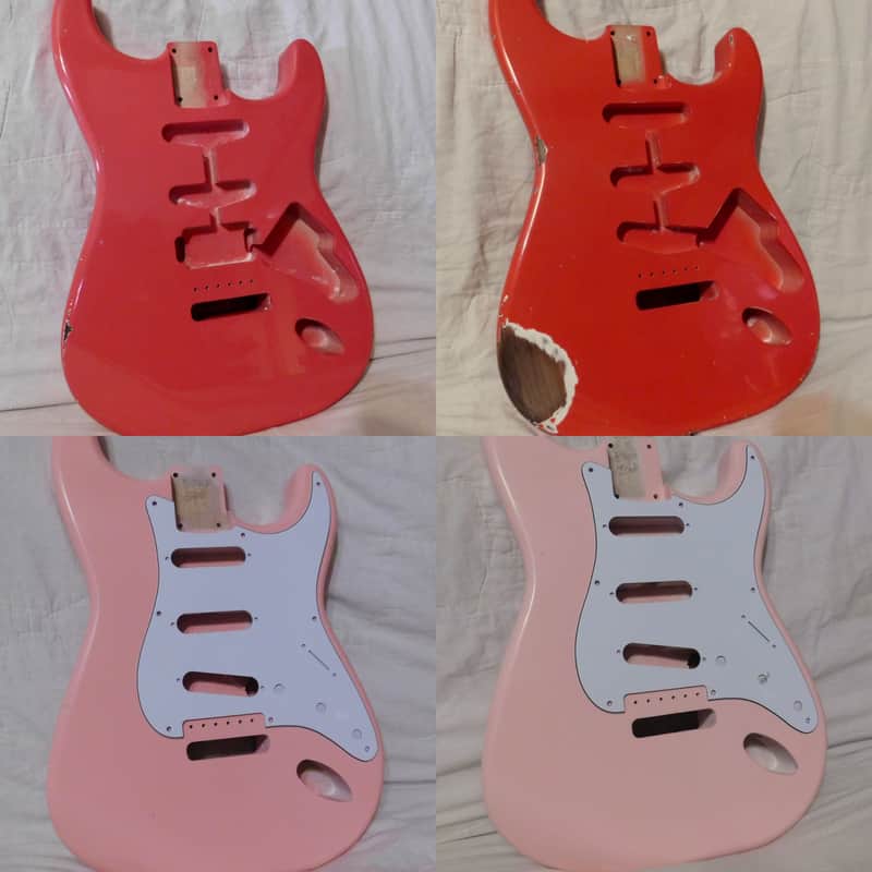Nitro Lacquer Aged Reliced S-Style or T-Style Vintage Custom Guitar Body image 1
