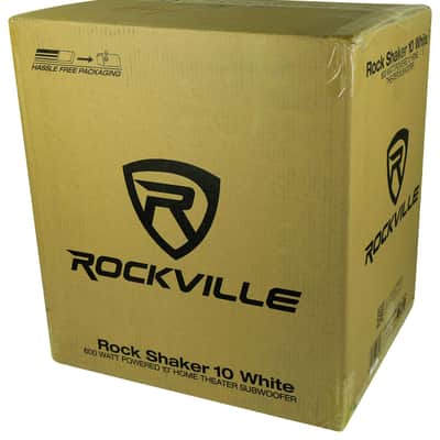 Rockville Rock Shaker 10" Inch White 400w Powered Home Theater Subwoofer Sub image 5