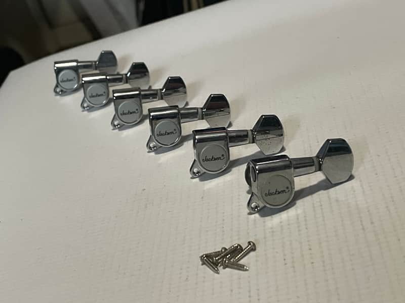 2000's Jackson RR3 Dinky Guitar Chrome Jin Ho Korea Tuners Tuning Pegs 6 In Line image 1