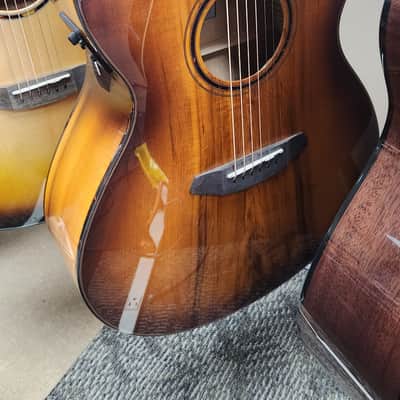 Breedlove Pursuit Exotic S Concerto CE Myrtlewood Acoustic Electric Guitar PSC04CEMYMY - Tiger's Eye image 2