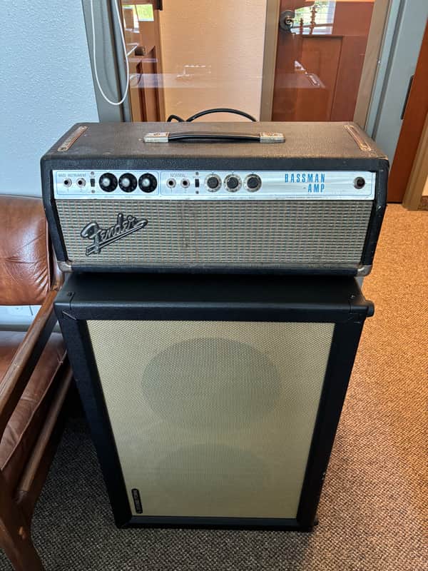 Fender Bassman "Drip Edge" 2-Channel 50-Watt Guitar Amp Head 1968 - 1969 - Silverface image 1