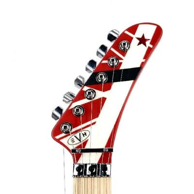 EVH Striped Series 5150 Guitar Red Black White Ser# EVH2204578 image 7