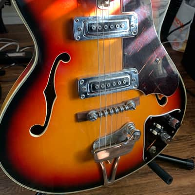 1960’s Decca Semi-Hollow Body Vintage Electric Guitar image 2