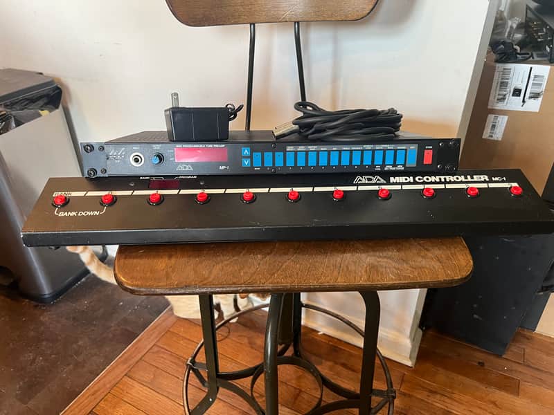 A/DA MP-1 TUBE Guitar Preamp with 2.01 firmware and battery mod. Includes the matching midi foot controller & long midi cable.  Works great! image 1