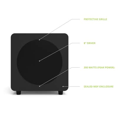 Immagine Kanto: SUB8V Powered Subwoofer - Matte Black (SUB8VMB) - 4
