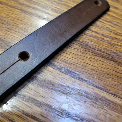 Handmade High Quality Leather and Genuine Silver Guitar Strap New - Brown image 7