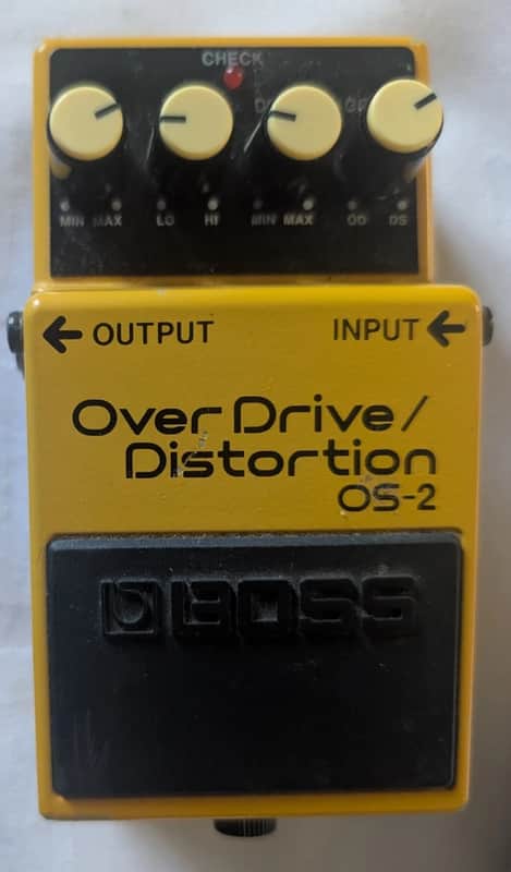 Boss OS-2 OverDrive/Distortion (Silver Label) 1990 - Present - Yellow image 1