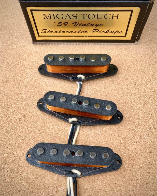 Migas Touch Stratocaster 59 Classic Left-Handed Pickup Set Wax Potted image 1