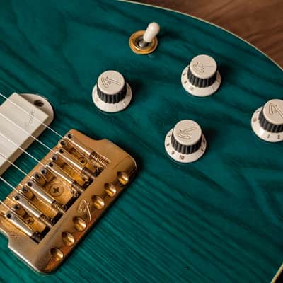 1983 Fender Telecaster Elite Gold Electric Guitar Trans Emerald Green Excellent Player! image 5