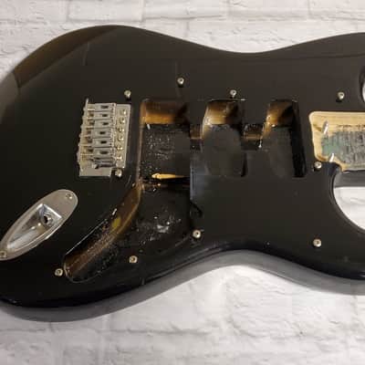 2000 Squier Stratocaster Special Edition SE Full Thickness Body Black image 3