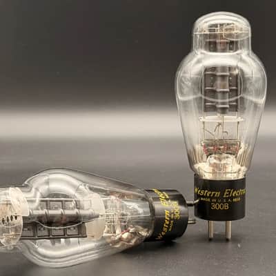 Western Electric 300B 1988 TESTED NOS Matched Pair DHT Vacuum Tube HI FI pair image 3