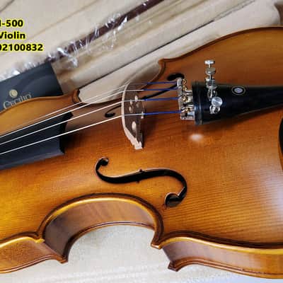 Cecilio 4/4 Deluxe Student+ Violin Aged 2 Years+ Tonewoods Solid Spruce Top Flamed Maple,Neck & sides, Inlaid Purfling, All-Ebony Components, Independent Fine-Tuners, Mongolian Horsehair Brazilwood Bows, Satin Antique Finish image 6