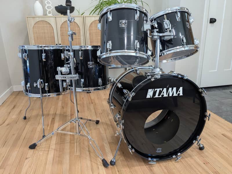 Tama Superstar 5 Piece Drum Set 1980s - Black image 1