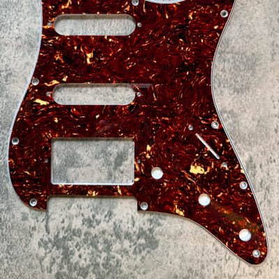 BMC Standard Stratocaster® Strat® Pickguard 3 Ply 11 Hole HSS Humbucker Single Single Brown Tortoise  [L14] image 1