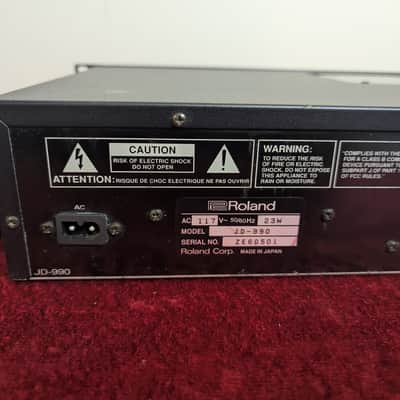 Roland Super JD-990 Sound Module Synth with SR-JV80-04 Vintage Synth Expansion 1993 - 1996 - Black RackMount Synthesizer Rack Mount Unit image 12