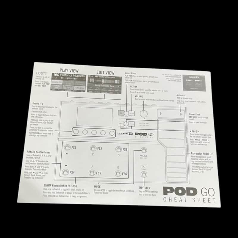 Line 6 POD GO Wireless Multi-Effect and Amp Modeler 2021 - Present - Black X13938 image 1