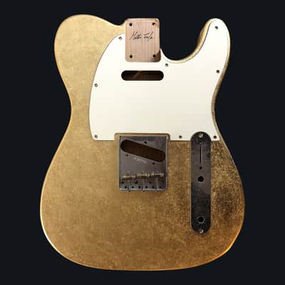 Made to Order - FRANCHIN Mars guitar body Impressionist METALLIC LEAF (Gold/Silver/Copper/Bronze texture) Basswood Poplar Telecaster-Tele-T-Style Made in Italy image 2