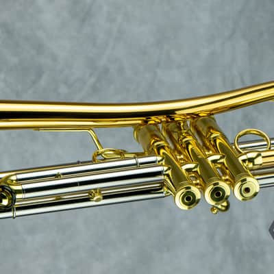 Carol Brass CTR-5280L-GLT (Euro) Bb trumpet, clear lacquer image 8