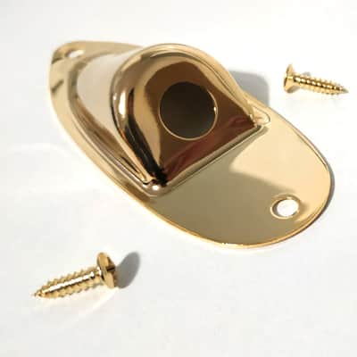 Stratocaster Gold Jack Plate + 2 screws image 2