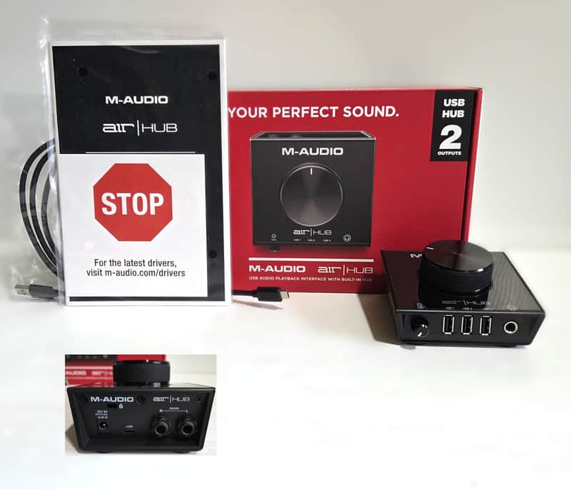 M-Audio AIR Hub USB Audio Playback Interface 2019 - 2020 - Black image 1
