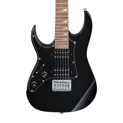 Ibanez GRGM21L-BKN miKro Series Left Handed Electric Guitar, Black Night image 1