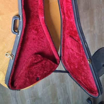 Gibson Bass Flying Bass Case 70s/80s - Black/Red Inside image 3
