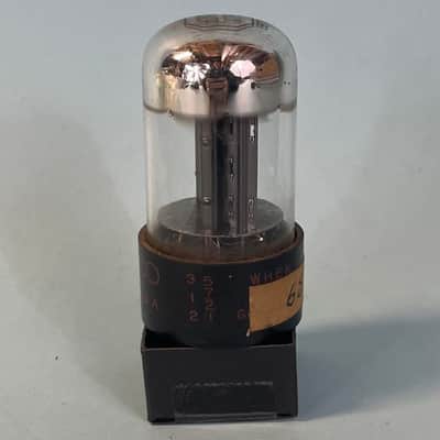 1957 Sylvania 6SN7GTB Vintage Philco Black Plate Chrome Top Preamp Tube! T265 image 4
